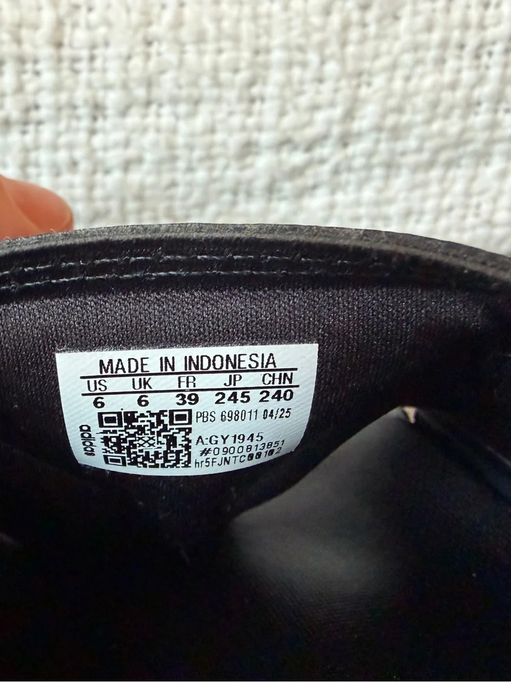adidas Black and White Slide Sandals